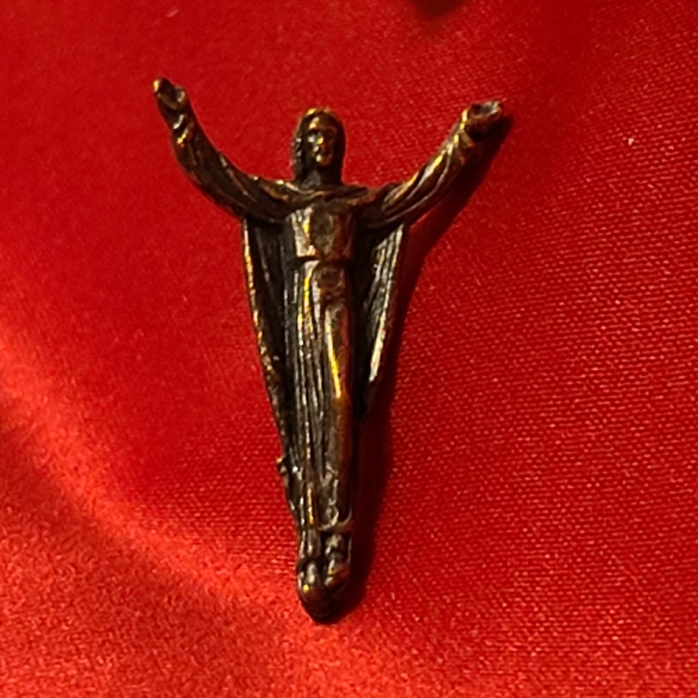 Antique Bronze Religious Pendant